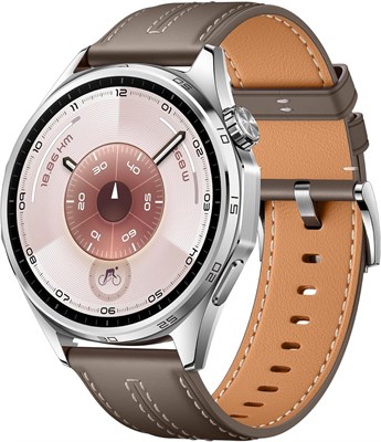 Смарт-часы HUAWEI Watch GT 6 GPS 46 мм, 1,47-дюймовый AMOLED-дисплей, до 21 дня автономной работы, велоспорт, более 100 спортивных режимов, iOS и Android, NFC-оплата, мониторинг здоровья, серый цвет 1000034196