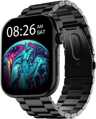«Умные часы Noise ColorFit Ultra 3 с Bluetooth-звонками, 1,96-дюймовым AMOLED-дисплеем, премиальным металлическим корпусом, пульсометром, трекером активности, управлением жестами, цвет «черный»» 1000034200