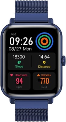 Фитнес-часы Promate Fitness Smart Watch с 37 спортивными режимами, Bluetooth, 1,78-дюймовым AMOLED-дисплеем, хранилищем мультимедиа, 20-дневным временем автономной работы и водонепроницаемостью IP68, совместимы с Apple, Samsung, Huawei, ProWatch-M18-Blue 1000034293