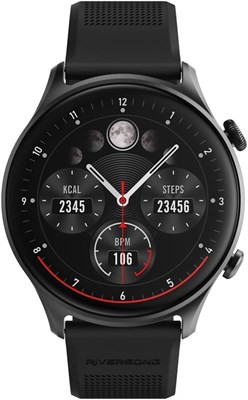 Смарт-часы RIVERSONG Motive 7C с функцией звонков, 1,52-дюймовый дисплей, голосовой помощник с искусственным интеллектом, более 100 спортивных режимов, круглосуточное отслеживание состояния здоровья, водонепроницаемость IP68, черный цвет 1000034296