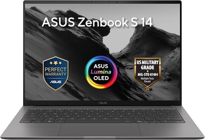 Ноутбук ASUS Zenbook S 14 (Antrim Grey) | 14-дюймовый OLED-дисплей 3K (2880 x 1800), процессор Intel Core Ultra 9 386H, 32 ГБ оперативной памяти LPDDR5X, SSD-накопитель 1 ТБ, интегрированная графика Intel, Windows 11 [UX5406AA-SW114W] 1000028189