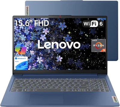 Ноутбук Lenovo IdeaPad Slim 3 15,6" с процессором AMD Ryzen 5 40, графикой AMD Radeon, экраном Full HD, 8 ГБ ОЗУ, 512 ГБ памяти, Wi-Fi 6, веб-камерой HD, Dolby Audio, портом USB Type-C и операционной системой Windows 11 Home 1000034666