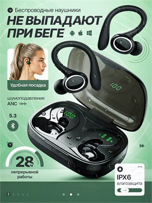 Беспроводные наушники с встроенным микрофоном предназначены для использования с телефоном. Спортивные наушники предназначены для занятий бегом 1000034951