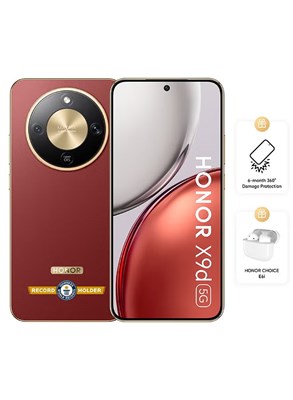 Honor X9d Dual SIM 5G 12GB RAM 256GB Reddish Brown с бесплатными наушниками E6i на выбор и 6-месячной страховкой от повреждений — глобальная версия 1000035204