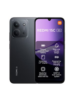 Xiaomi Redmi 15C Dusl SIM Midnight Black 8GB RAM 256GB 5G - глобальная версия 1000035205