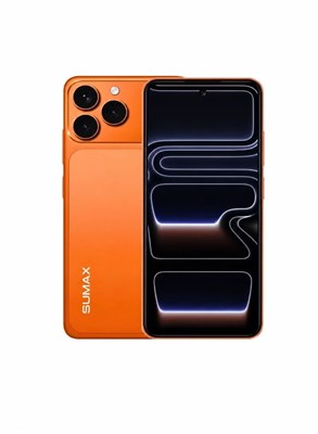 Смартфон Sumax 17 Pro Max 5G | 24 ГБ ОЗУ + 1 ТБ ПЗУ | 6,8-дюймовый HD+ дисплей | Тройная 30-мегапиксельная камера с искусственным интеллектом | Аккумулятор 5000 мАч | Две SIM-карты | Разблокировка по лицу | Ультратонкий дизайн | Оранжевый | Гарантия 1 год 1000035213