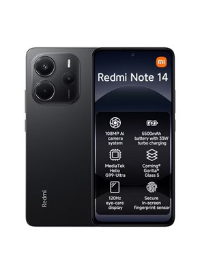 Xiaomi Redmi Note 14 4G Dual SIM Midnight Black 8GB RAM 256GB - глобальная версия 1000035352