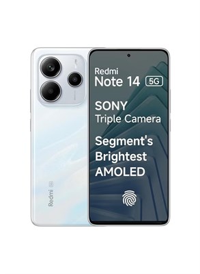 Xiaomi Redmi Note 14 5G (белый «Мистик») | Глобальный дебют | Процессор MTK Dimensity 7025 Ultra | Самый яркий в сегменте AMOLED-дисплей 2100 нит | Тройная камера Sony LYT 600 OIS+EIS 50 Мп 1000035362