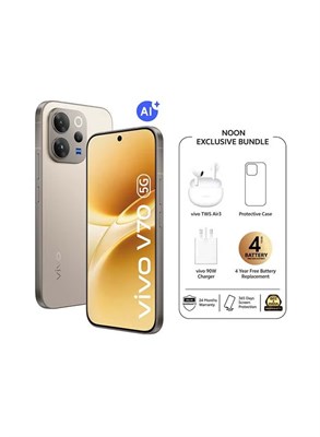 vivo V70 5G AI Dual SIM Alpine Grey 12GB 512GB с эксклюзивными подарками: TWS Air 3, зарядное устройство 90 Вт, защитный чехол, 4 года бесплатной замены аккумулятора и 24 месяца гарантии + 1 год замены экрана - глобальная версия 1000035376