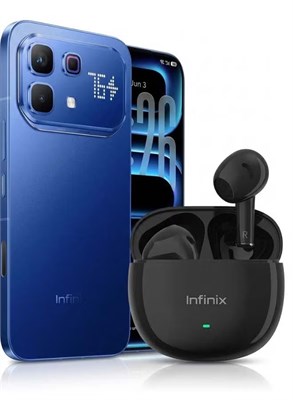 Infinix Note 60 Pro 6,78-дюймовый, две SIM-карты, 5G, цвет «Океан-Блюз», 16 ГБ (8+8) оперативной памяти, 256 ГБ встроенной памяти + наушники — глобальная версия 1000035439
