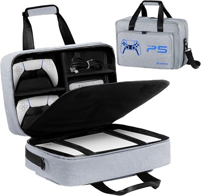 Чехол UUBOXS для PS5/PS5 Pro/PS5 Slim, улучшенная защитная дорожная сумка для PS5 Disc/Digital Edition, вместительная сумка для хранения, совместимая с контроллерами и аксессуарами консоли PlayStation 5 1000036634