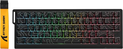 Беспроводная игровая клавиатура ATTACK SHARK X68 PRO HE с быстрой регулировкой триггеров, регулируемой частотой срабатывания, частотой опроса 8K, магнитными переключателями Холла, возможностью горячей замены, RGB-подсветкой, Bluetooth/2,4 ГГц/проводным по 1000036758