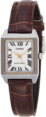 Женские часы Casio - LTP-V007L-7B2UDF, белый циферблат, коричневый ремешок 1000037166