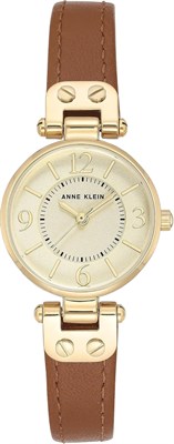 Женские кварцевые часы Anne Klein с аналоговым дисплеем и кожаным ремешком 1000037179