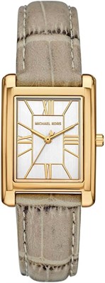 Женские аналоговые кварцевые наручные часы Michael Kors MK4964 с кожаным ремешком, размер 26 мм, золотистый/телесный цвет 1000037182