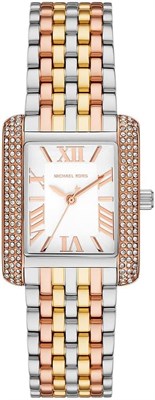 Женские часы Michael Kors Emery, кварцевый механизм, ремешок из нержавеющей стали или кожи 1000037211