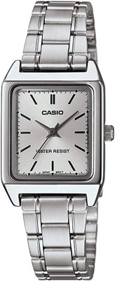 Женские часы Casio - LTP-V007D-7EUDF, белый циферблат, серебристый ремешок 1000037240