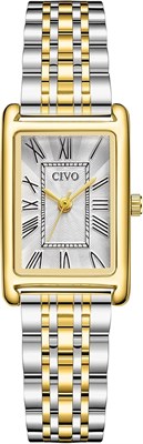 Женские часы CIVO, золотистые: винтажный прямоугольный корпус, водонепроницаемые, из нержавеющей стали — роскошные элегантные наручные часы для повседневного ношения — подарок для женщины на день рождения 1000037310