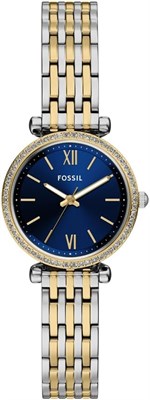 Женские аналоговые наручные часы Fossil ES5438 ​​Carlie, размер корпуса 28 мм, двухцветные 1000037359