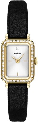 Женские аналоговые наручные часы Fossil ES5437 Raquel, размер корпуса 18 мм, золотистый/бархатно-черный цвет 1000037361