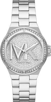 Женские часы Michael Kors Lennox Three Hands Chronograph из нержавеющей стали, корпус 37 мм, браслет из нержавеющей стали, цвет розовое золото/серебро, Misura Unica, MK7234 1000037381