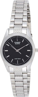 Женские кварцевые часы Casio с аналоговым дисплеем и ремешком из нержавеющей стали 1000037388