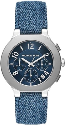 Женские кварцевые аналоговые наручные часы Michael Kors MK7524 Gramercy Fabric, диаметр 40 мм, синий/синий 1000037434
