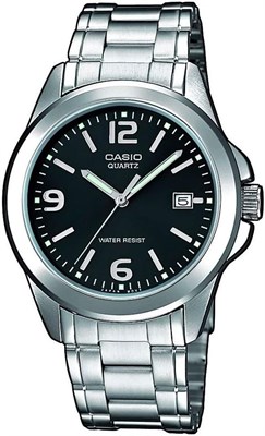 Женские кварцевые часы Casio, аналоговый дисплей и ремешок из нержавеющей стали LTP-1259PD-1A 1000037547