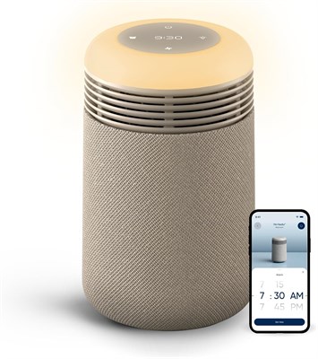 Очиститель воздуха Blueair для спальни Mini Restful - бесшумный HEPA-фильтр, будильник с функцией восхода солнца и световой индикацией пробуждения - очистка воздуха для улучшения сна и циркадного ритма - управление через USB-C и приложение 1000037659
