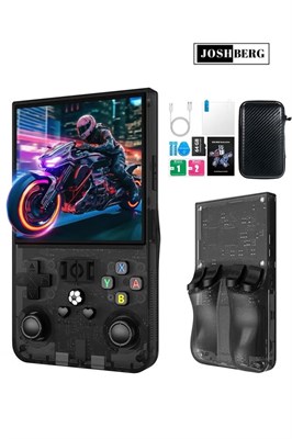 Портативная игровая консоль Joshberg R36MAX в стиле ретро, ​​4-дюймовый IPS-экран, система Linux, аккумулятор 4000 мАч, встроенная мини-аркада, 64 ГБ памяти, черный 1000039689
