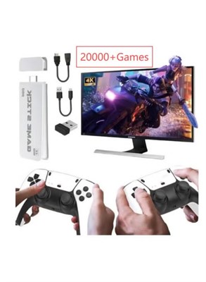 Игровая консоль TNGames M15 Retro/M15 PLUS с поддержкой двух игроков, 2.4G HDMI, HD, портативная | Более 20 000 классических игр | Вывод 4K Ultra HD | Беспроводная поддержка двух игроков | Портативная, подключи и играй 1000039744