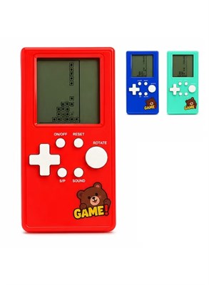 Миниатюрная портативная игровая консоль TETRIS для детей, классическая игрушка-консоль с кубиками, портативное ретро-игровое устройство с ЖК-экраном, красного, синего и зеленого цветов, забавная развивающая игрушка в подарок для мальчиков и девочек 1000039747