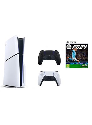 Sony PlayStation 5 Disc Slim Console With Extra Black Controller And FC 24 1000039796