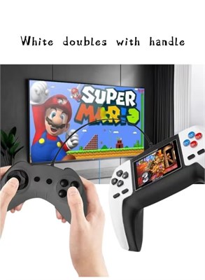 Игровая консоль TNGames P5 Retro Mini Handheld, белая, 500-в-1, для 2 игроков, ностальгическое устройство для игр FC, в комплекте дополнительный проводной контроллер. Портативная ретро-игровая консоль, отличный подарок 1000039850