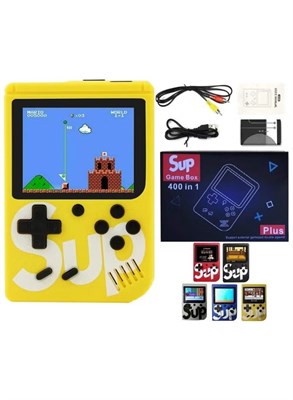 Игровая консоль ELTRAZONE 400 в 1: классические игры, портативный геймпад, цветной экран, игры Mario, Super Mario DR, Mario Contra - ЖЁЛТЫЙ 1000040026