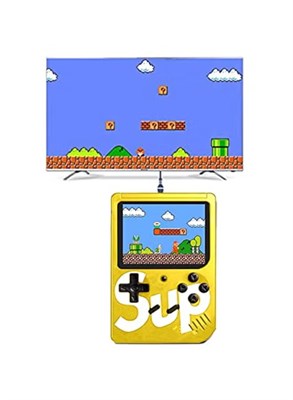 Игровая консоль SUP 400 в 1, классические игры, портативный геймпад, цветной экран, игры Mario, Super Mario DR, Mario Contra - ЖЕЛТАЯ 1000040040