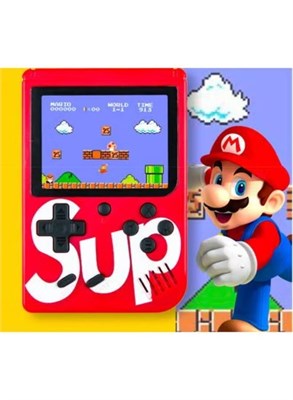 Игровая консоль SUP 400 в 1: классические игры, портативный геймпад, цветной экран, игры Mario, Super Mario DR, Mario Contra - КРАСНЫЙ 1000040047