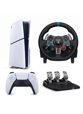 Sony PS5 Slim Disc (международная версия) с рулем и педалями Logitech G29 Driving Force 1000040057