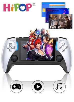 Портативная игровая консоль HIPOP с более чем 2000 играми, поддержкой MP4, воспроизведением электронных книг и музыки, 4,3-дюймовым HD-экраном, ретро-аркадными играми, аккумулятором высокой емкости 2500 мАч, игровыми консолями для детей 1000040095