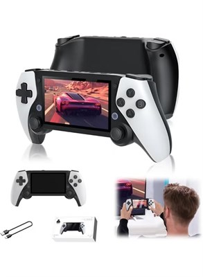 Игровая консоль MUNTAQI M25 в стиле ретро с 4,3-дюймовым IPS-экраном, 3D-джойстиком, аккумулятором 3000 мАч, портативный игровой плеер, ретро-игровая консоль для детей и взрослых, классическое аркадное игровое устройство 1000040132