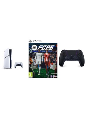 Игровая консоль Sony PlayStation 5 Disc Slim с дополнительным контроллером Midnight Black и FC 26 — (международная версия) 1000040139