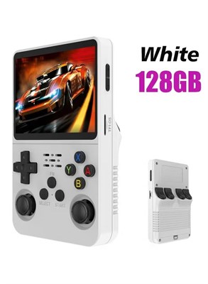 ZONBON 128GB R36S Ретро портативная игровая консоль на базе Linux с 3,5-дюймовым IPS-экраном, портативный карманный видеоплеер, отличный подарок для мальчика 1000040174