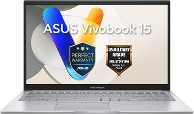 Ноутбук ASUS Vivobook 15 Slim (Cool Silver) | 15,6-дюймовый FHD-дисплей (1920 x 1080), процессор Intel Core 7 150U, графика Intel, 16 ГБ ОЗУ, SSD 512 ГБ, Windows 11 [X1504VAP-BQ715WL] 1000036425
