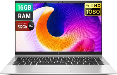 Ноутбук HP EliteBook 845 G8 для бизнеса, 14-дюймовый FHD-дисплей (1920 x 1080), процессор AMD Ryzen 5 Pro 5650U 2,3-4,2 ГГц, 16 ГБ ОЗУ, 512 ГБ SSD, Windows 10 Pro, серебристый (восстановленный) 1000028088