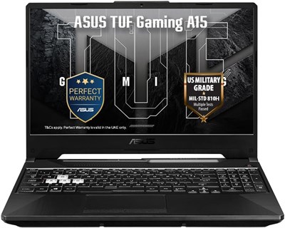 Игровой ноутбук ASUS TUF Gaming A15 (графитово-черный) | 15,6-дюймовый FHD-дисплей (1920 x 1080) с частотой обновления 144 Гц, процессор AMD Ryzen 7 8845H, видеокарта NVIDIA RTX3050 4 ГБ, 8 ГБ оперативной памяти, SSD-накопитель 512 ГБ, Windows 11 [FA506NC 1000036433