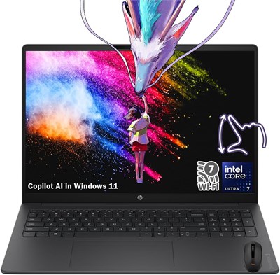 Ноутбук HP с 15,6-дюймовым сенсорным экраном Full HD | Процессор Intel i7-1355U (превосходит i9-10880H) | 32 ГБ ОЗУ | SSD 1 ТБ | Графика Intel Iris Xe | Windows 11 | Быстрая зарядка | Wi-Fi 6 | В комплекте зарядное устройство и мышь (32 ГБ ОЗУ + SSD 1 ТБ) 1000028159