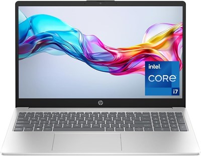 Ноутбук HP 15-fd0111ne, 15,6-дюймовый Full HD дисплей, Intel Core i7-1255U, 16 ГБ ОЗУ, 512 ГБ SSD, графика Intel Iris Xe, Windows 11 Home, клавиатура английская/арабская, цвет серебристый [B21RHEA] (версия для США) 1000002936