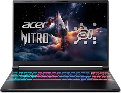 Игровой ноутбук Acer Nitro V 16 AI Copilot+ | Процессор AMD Ryzen AI 7 350 | Видеокарта NVIDIA GeForce RTX 5060 | 16-дюймовый WUXGA IPS-дисплей с частотой 180 Гц | 16 ГБ DDR5 | SSD Gen 4 1 ТБ | Wi-Fi 1000036450