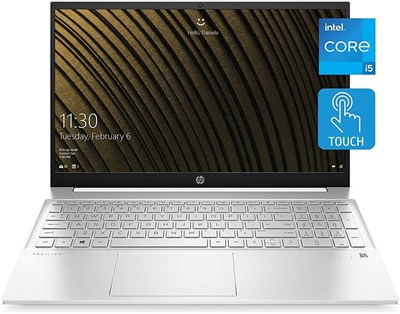 Ноутбук HP Pavilion 15 (модернизированный) – Intel Core 12-го поколения i5-1235U (10-ядерный) – 15,6-дюймовый сенсорный экран FHD IPS 1080p – Windows 11 – 16 ГБ ОЗУ – 1 ТБ PCIe SSD – Wi-Fi 6 – Type-C – Веб-камера – с ковриком для мыши, серебристый 1000014893