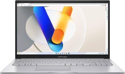 Ноутбук ASUS VivoBook 15 X1504VA-NJ379, 15,6-дюймовый Full HD дисплей, процессор Intel Core i7-1355U, 16 ГБ оперативной памяти DDR4, SSD-накопитель 512 ГБ, графика Intel UHD Graphics, Windows 11, клавиатура (английская и арабская), серебристый (улучшенная 1000040245